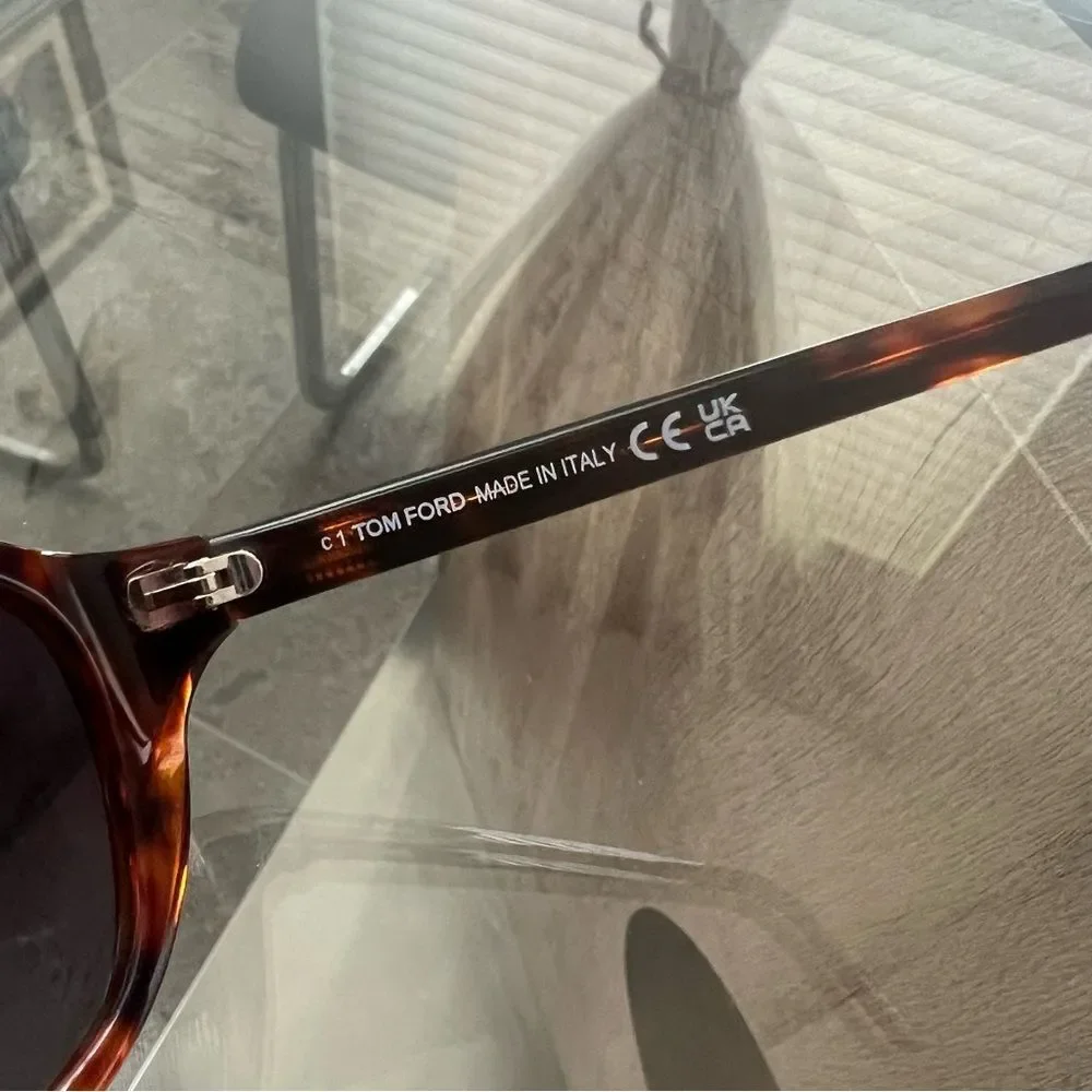 TOM FORD Rectangular Frame Sunglasses in Havana, NWT